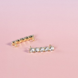 Jamie Sko Smykker med store similisten i gylden fra LÉ MOSCH, smykker til sko, accessories til sko, sko pynt,