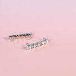 Jamie Skosmykker med store similisten i sølvfarvet fra LÉ MOSCH, skopynt, accessories til snørebånd,