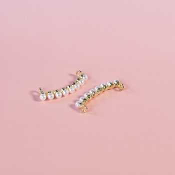 Tonnie Skosmykker med hvide perler i gylden fra LÉ MOSCH, skopynt med perler, skoaccessories, Tonnie Skosmykker med hvide perler i gylden fra LÉ MOSCH, skopynt med perler, skoaccessories,