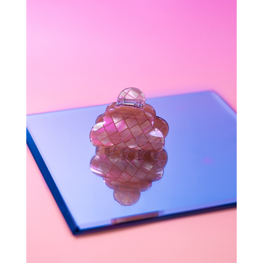 Mini Heaven hårklemme i Harlequin Latte fra le mosch