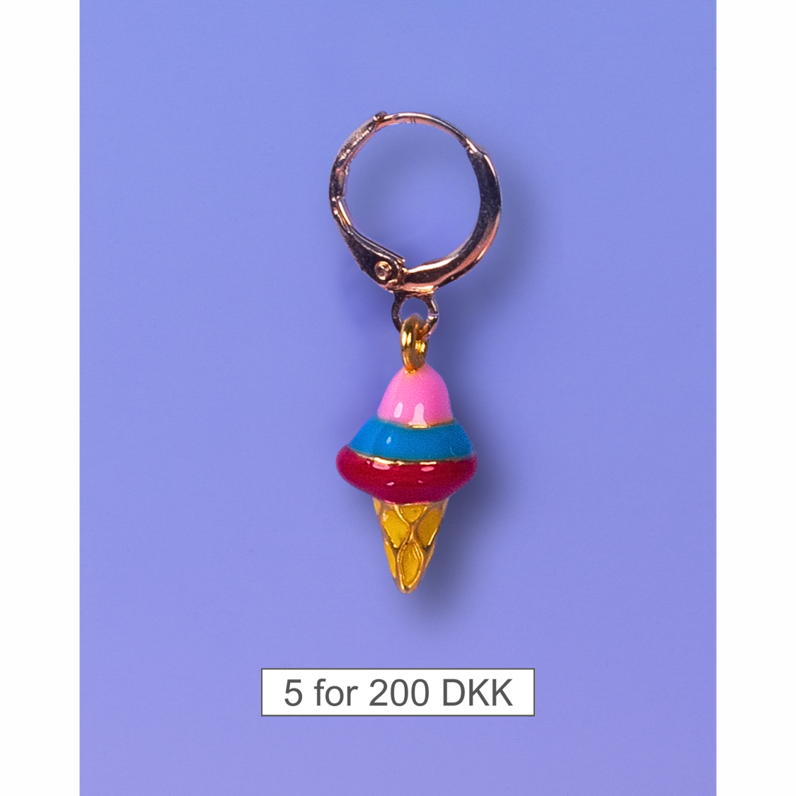 Aya Charm Rød Is fra le mosch. Denne charm kan også bruges som en ørering