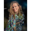 Party Paillet kjole fra le mosch. Fest kjole med store farverige pailletter Party Paillet kjole fra le mosch. Fest kjole med store farverige pailletter