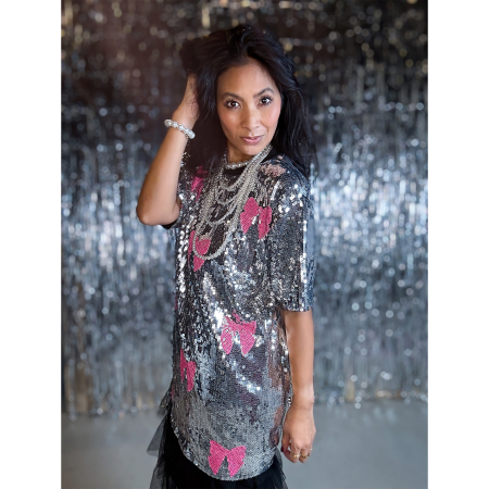 Norma Paillet T-shirt i sølv fra le mosch