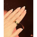 Mia anti stress ring i forgyldt med dreje funktion fra LÉ MOSCH, bevægelig ring, beroligende ring, adhd-ring,