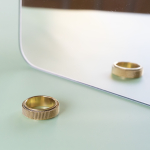 Clark unisex anti stress ring i forgyldt fra LÉ MOSCH, adhd ring, ring der giver ro i kroppen, 