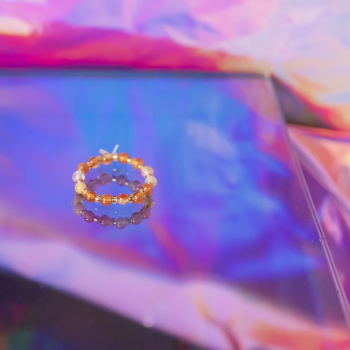 Ariel ring - rød karneol natursten fra le mosch Ariel ring - rød karneol natursten fra le mosch