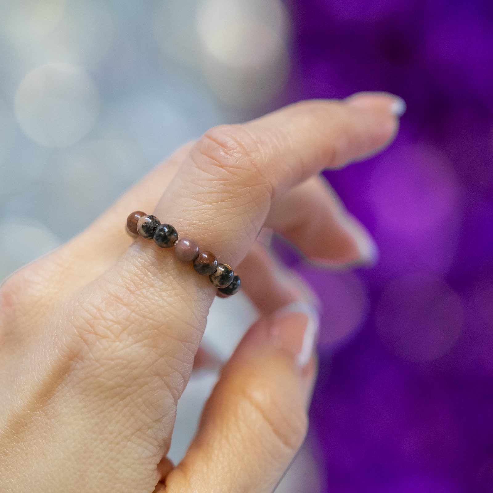 Ariel ring - Rhodoni naturstent fra le mosch