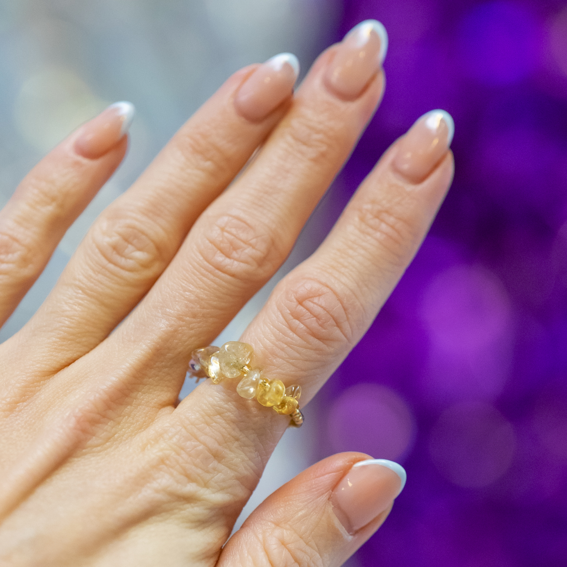 Ariel ring i Citrin krystal fra le mosch