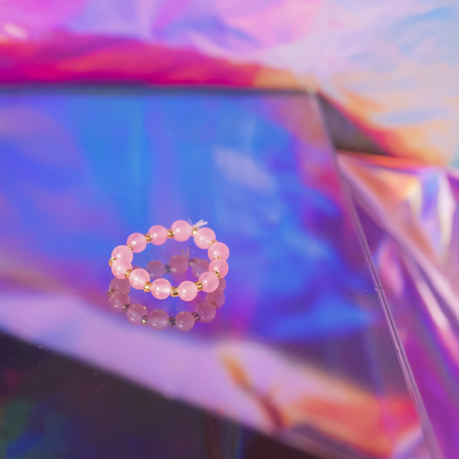 Ariel ring - Pink Jade fra le mosch