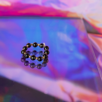 Ariel ring i Sort Obsedian fra le mosch Ariel ring i Sort Obsedian fra le mosch