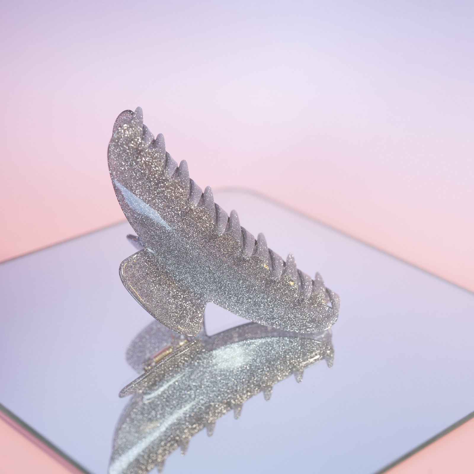 Cloud hårklemme i Glitter grå