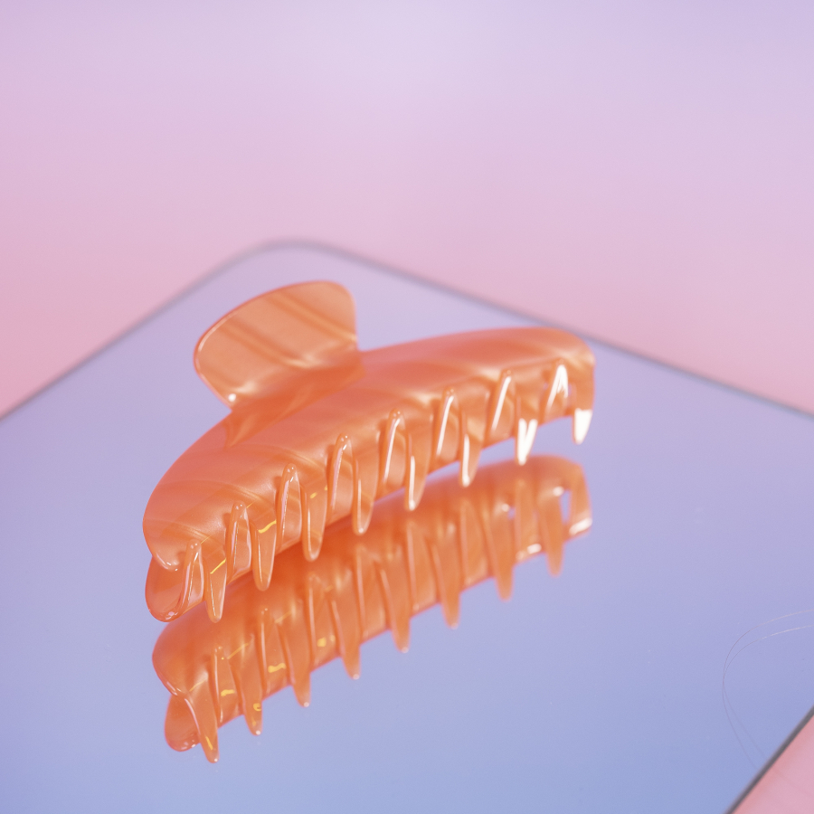 Cloud hårklemme i Orange Strib