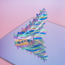 Cloud hårklemme i Confetti Strib