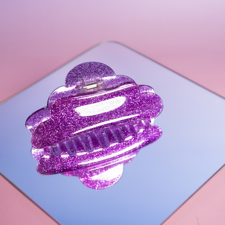 Mega Heaven hårklemme i Glitter Lilla