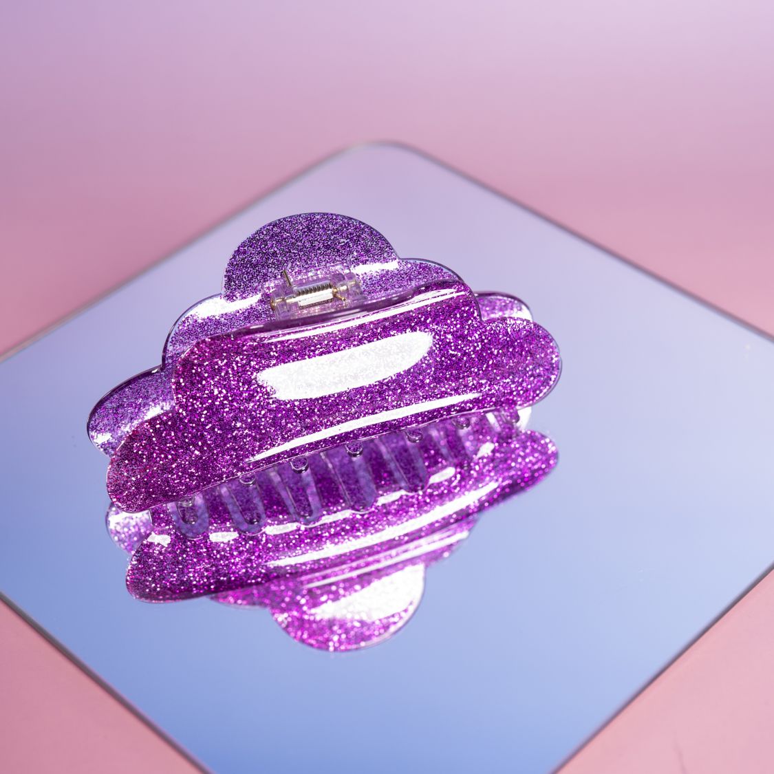 Mega Heaven hårklemme i Glitter Lilla