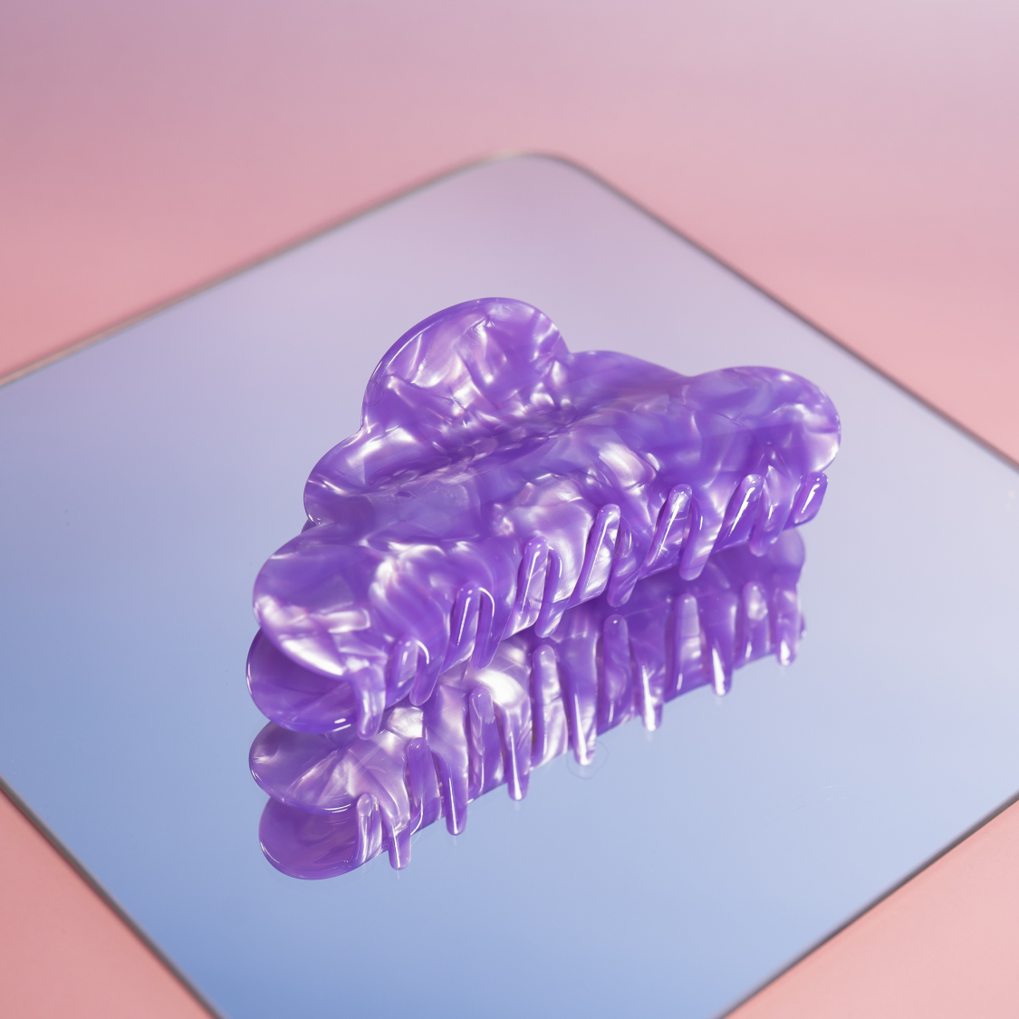 Mega Heaven hårklemme i Pearl Lilla