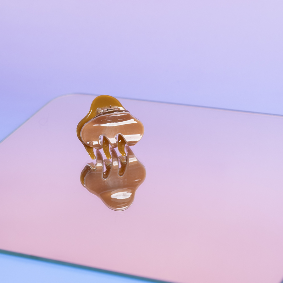 Melanie Hårklemme i Plain Brun