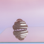 Mini Heaven hårklemme i Glitter Brun