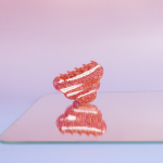 Mini Heaven hårklemme i Glitter Peach