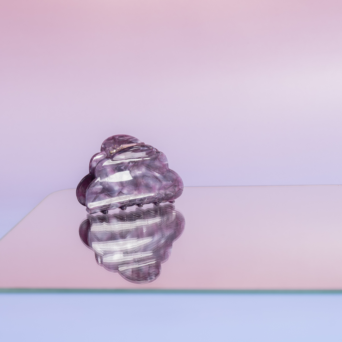 Mini Heaven hårklemme i Marmor lilla