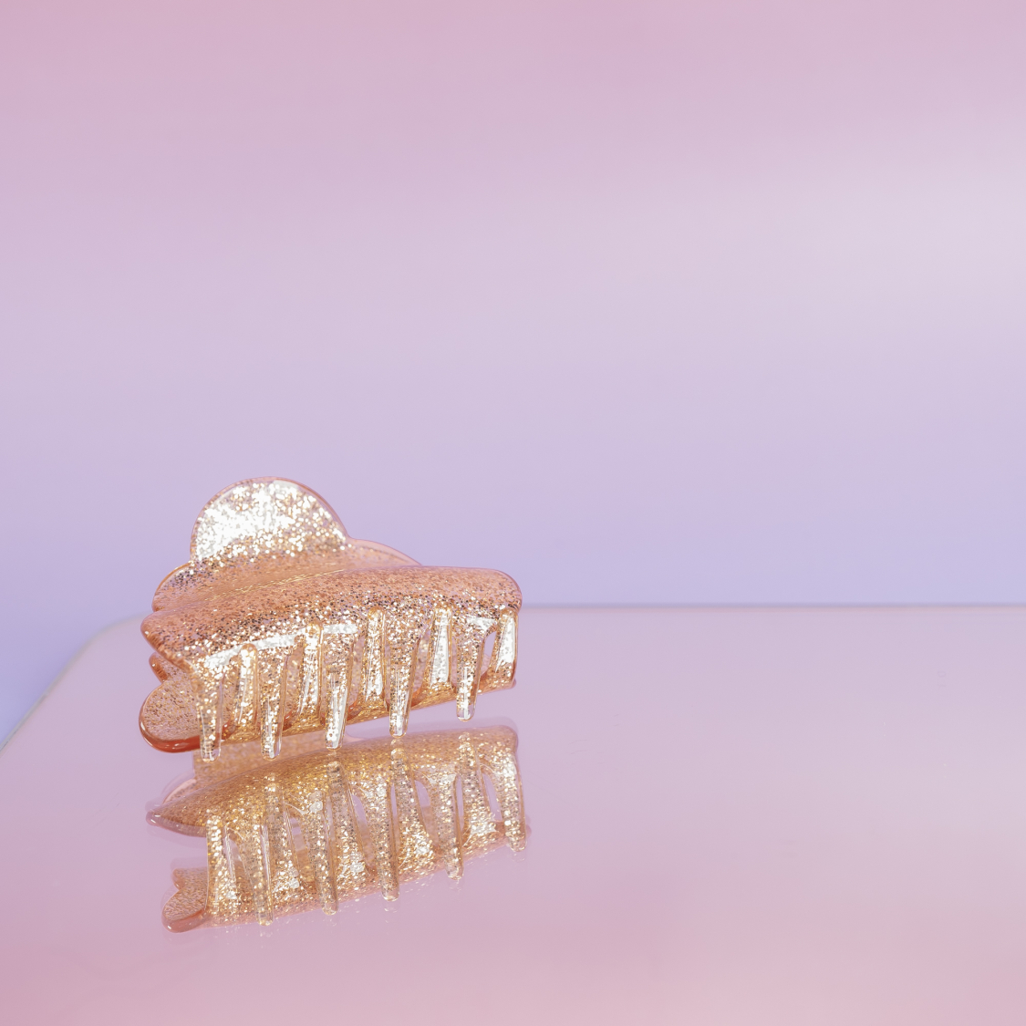 Mini Heaven hårklemme i Glitter Gylden