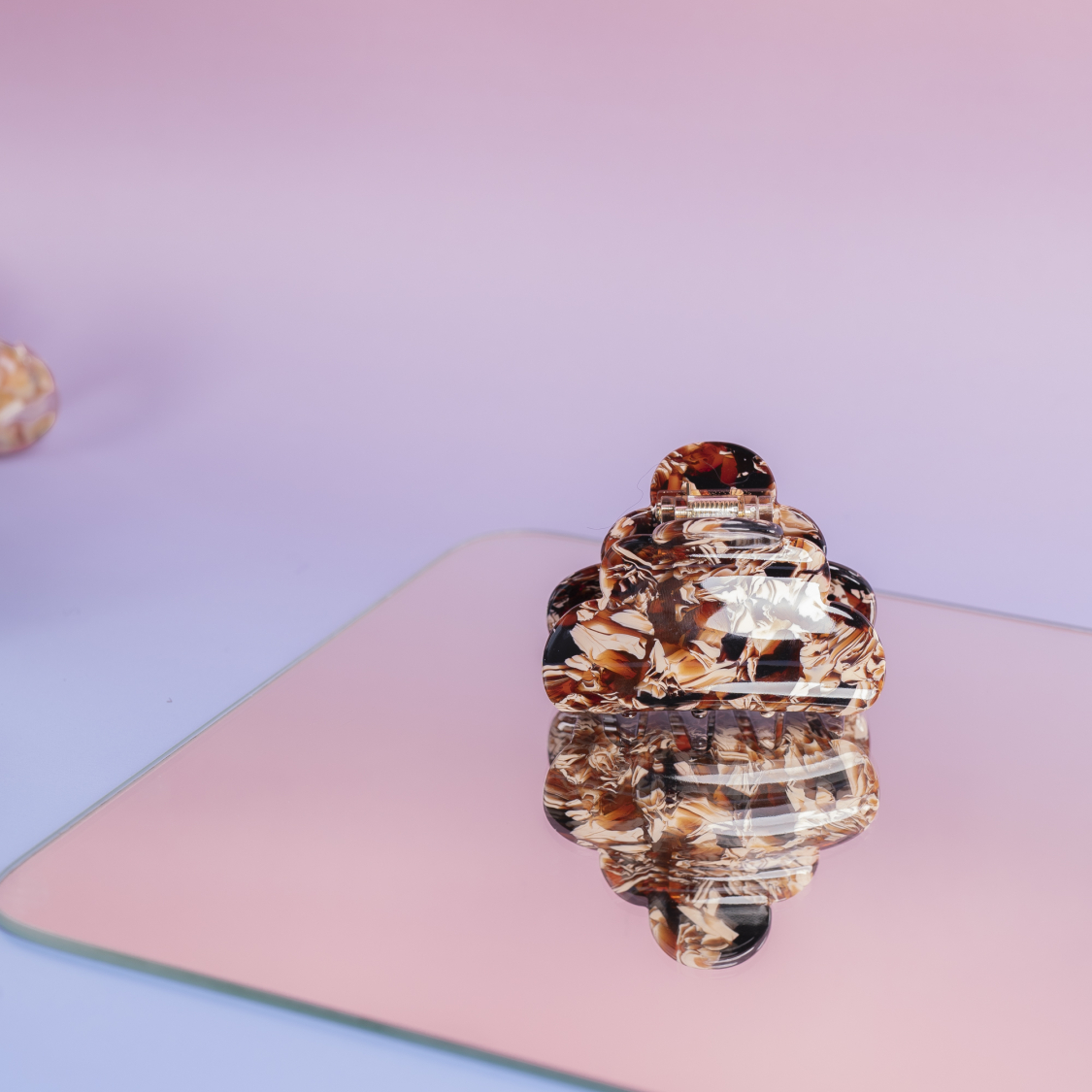 Mini Heaven hårklemme i Mørkebrun Carpet