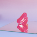 Mini Heaven hårklemme i Harlequin Fuchsia pink Mini Heaven hårklemme i Harlequin Fuchsia pink