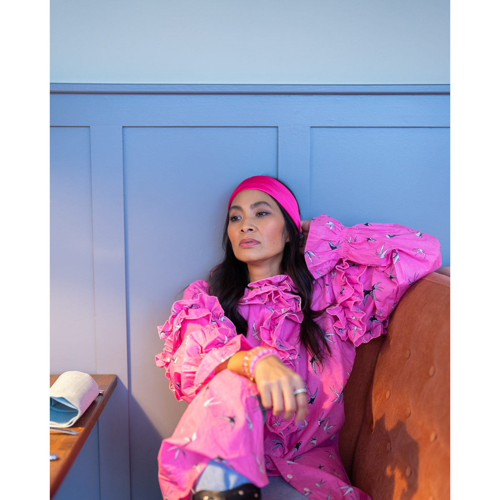 Isolde Skjorte Kjole Pink Med Svaler