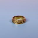 Hettie anti stress ring i forgyldt fra le mosch. Roterende Anti stress ring med hjerter på Hettie anti stress ring i forgyldt fra le mosch. Roterende Anti stress ring med hjerter på