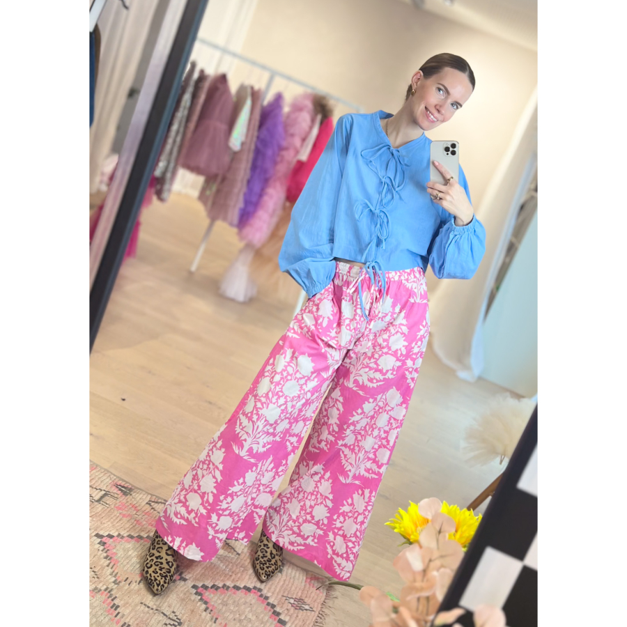 Lullu bukser i Pink Blomst fra le mosch