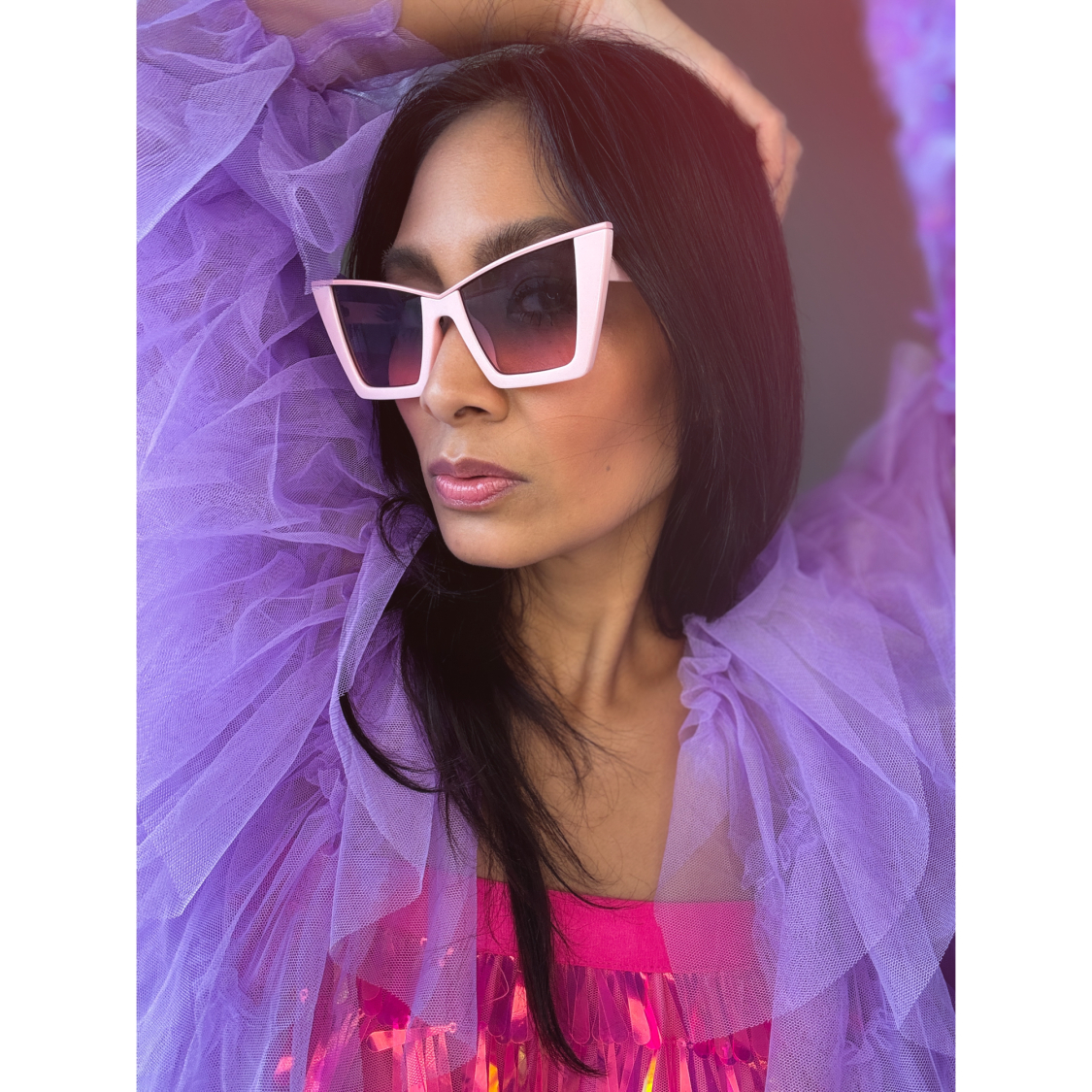 Janis Cat Eye solbriller i Rosa fra le mosch