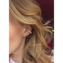 Helga ear cuff med hvide perler fra LÉ MOSCH, sød perle-ørering, yndig ear cuff, øreringe uden huller i ørerne, 