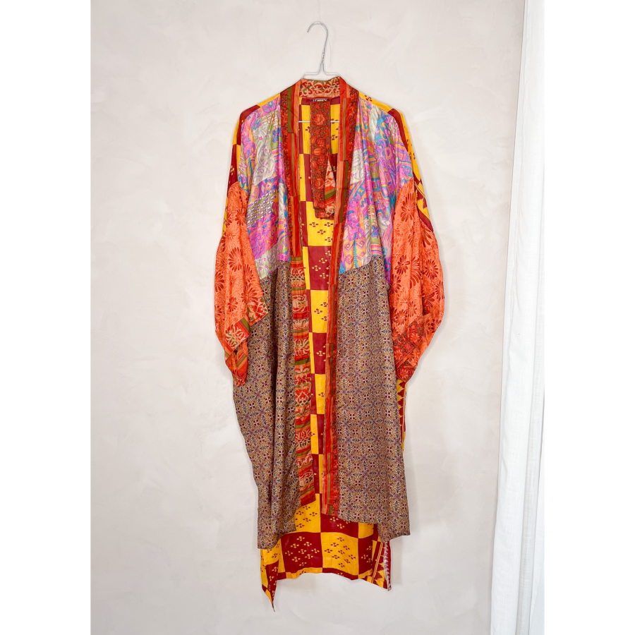 Minju Silkemix kimono no 1129 fra LÉ MOSCH, skøn unik og let kimono, super anvendelig kimono,