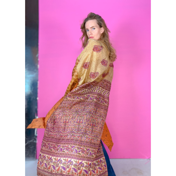 Minju Silkemix kimono no 1125 fra LÉ MOSCH, skøn unik og let kimono, super anvendelig kimono,