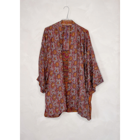 Monya Silkemix kimono no 1503 fra LÉ MOSCH, kort let kimono, elegant og super anvendelig kort kimono,