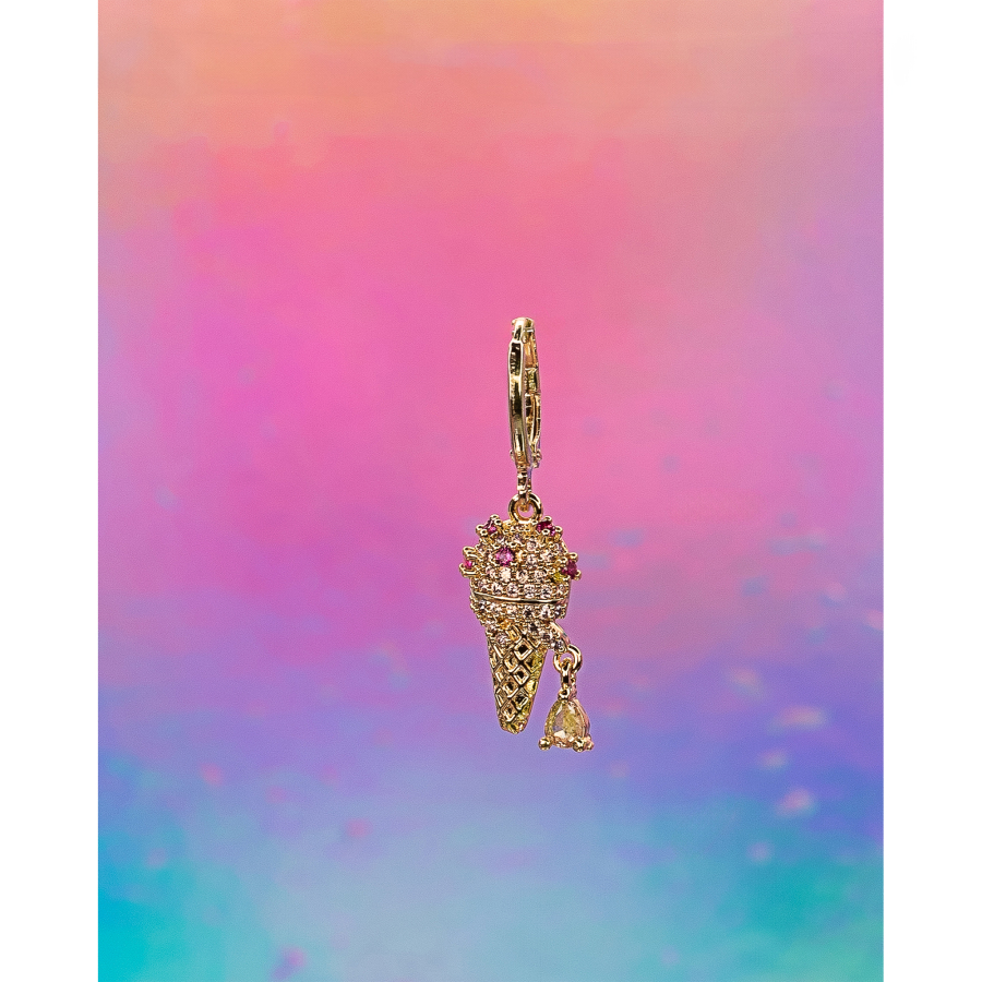 Ava Charm Isvaffel fra LÉ MOSCH, sød lille charm til dine sko, charm til halskæder og armbånd, 