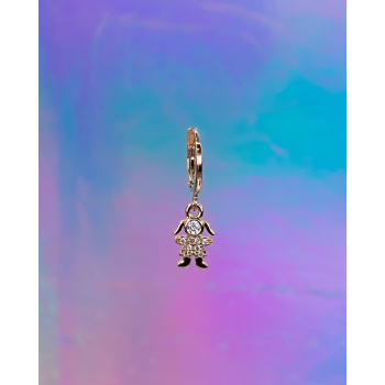 Ava Charm Lille Pige fra LÉ MOSCH, sød lille charm til dine sko, charm til halskæder og armbånd, 