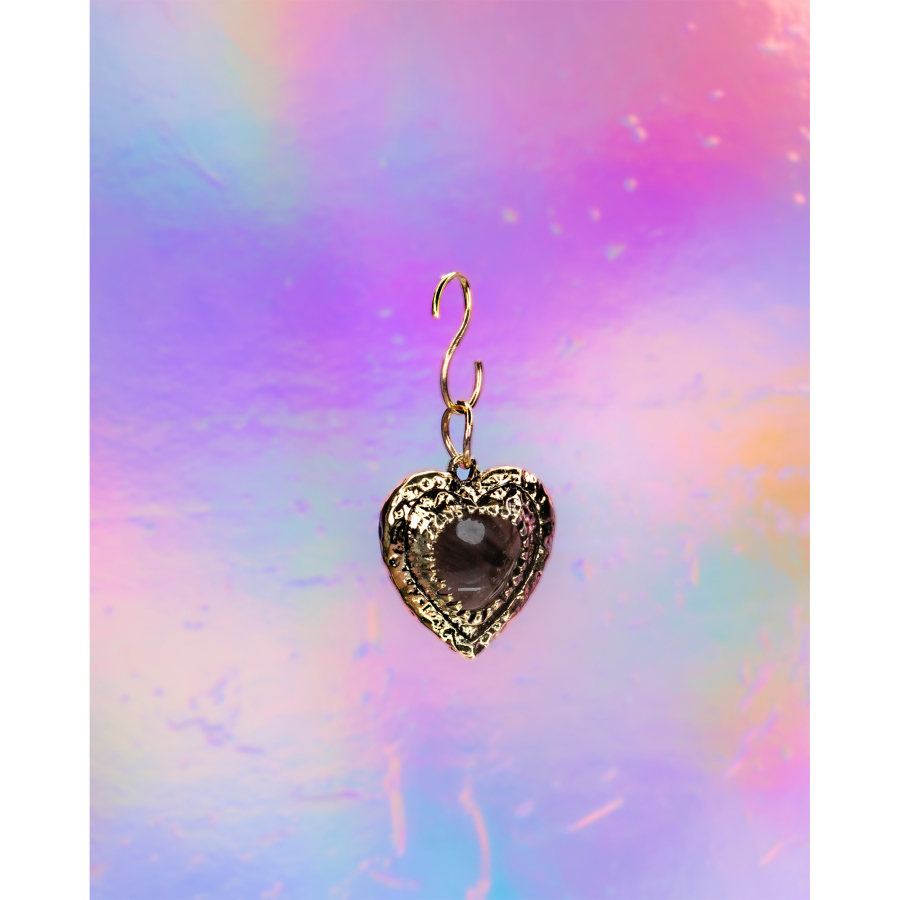 Rustikt hjerte vedhæng fra LÉ MOSCH, skønt og anderledes vedhæng til dine sko, vedhæng til halskæder og armbånd, 