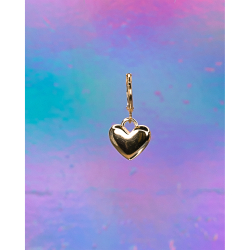 Ava Charm Gyldent Hjerte fra LÉ MOSCH, sød lille charm til dine sko, charm til halskæder og armbånd, 