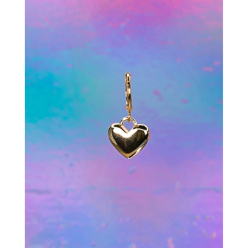 Ava Charm Gyldent Hjerte fra LÉ MOSCH, sød lille charm til dine sko, charm til halskæder og armbånd,  Ava Charm Gyldent Hjerte fra LÉ MOSCH, sød lille charm til dine sko, charm til halskæder og armbånd,