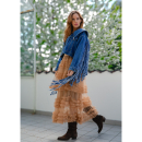 Thyra Tyl Nederdel i Brun fra LÉ MOSCH, let og festlig nederdel, anvendelig sommer nederdel,