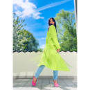 Apolla, trenchcoat med frynser, grøn jakke, 