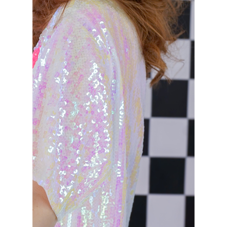 Norma Paillet T-shirt i hvid-rosa fra le mosch