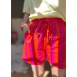 Lester Shorts i Pink Orange Strib fra LÈ MOSCH, 100% bomuld