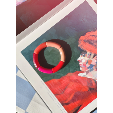 Maggie armbånd no 28 fra LÉ MOSCH, smukt boheme armbånd, farverigt armbånd,