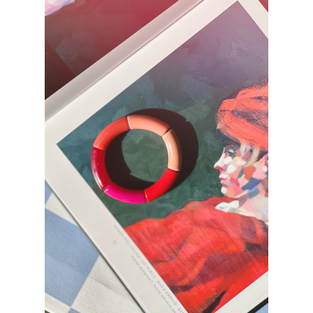 Maggie armbånd no 28 fra LÉ MOSCH, smukt boheme armbånd, farverigt armbånd,