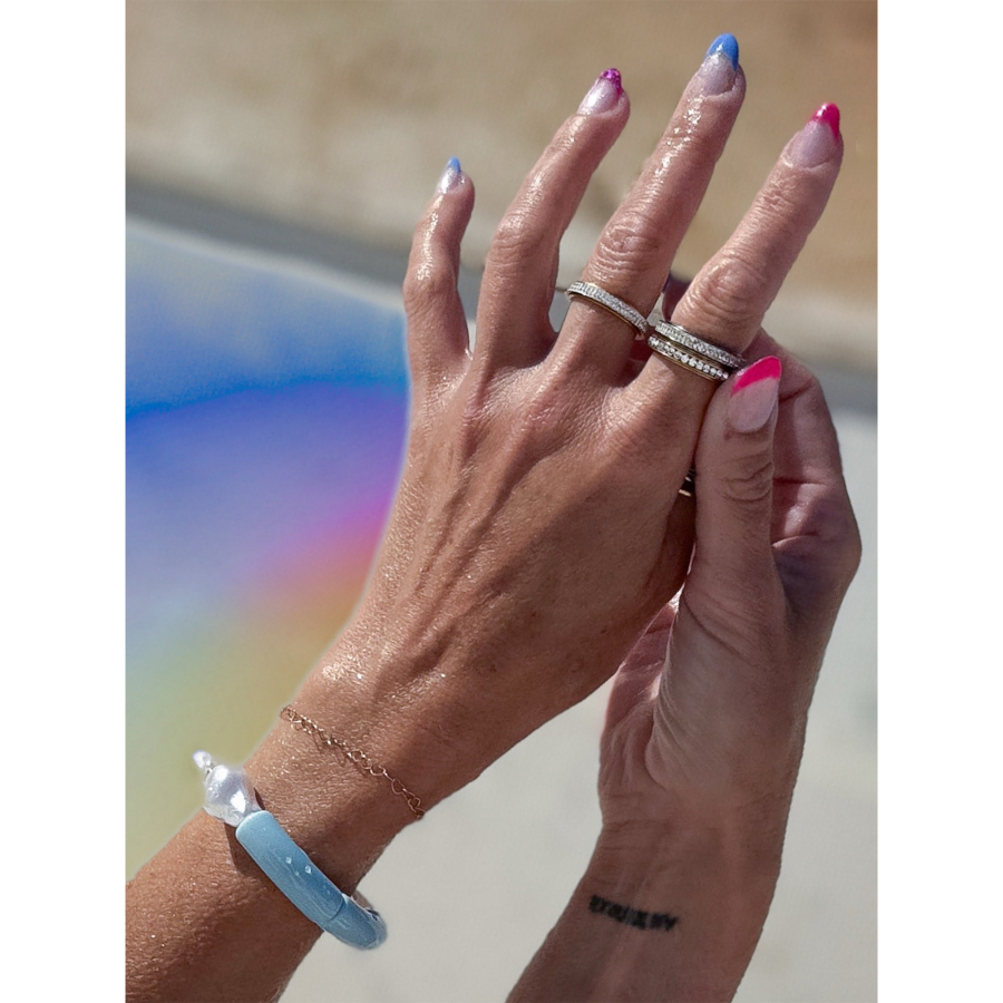 Tilo anti stress ring i forgyldt 2.0 fra LÉ MOSCH, bevægelig ring, beroligende ring, adhd ring,