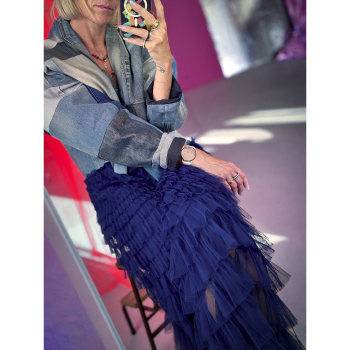 Tallulah Tyl Nederdel i Navy fra LĂ MOSCH, festlig nederdel, anderledes og anvendelig nederdel, Tallulah Tyl Nederdel i Navy fra LĂ MOSCH, festlig nederdel, anderledes og anvendelig nederdel,