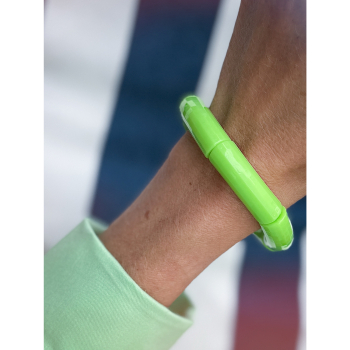 Margrethe armbånd i Græsgrøn 10mm fra le mosch