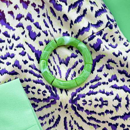 Margrethe armbånd i Lys Grøn 10mm fra le mosch